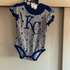 Major league, baseball, Kansas City Royals, two piece creeper set